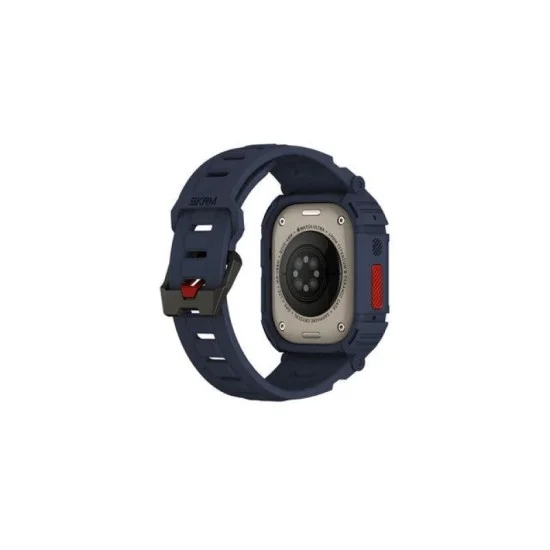 Skin Arma 2 In 1 Apple Watch Ultra Strap Case Mecha 49 Mm - Blue